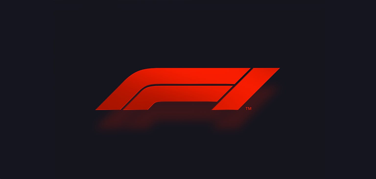 F1 logo on black hero