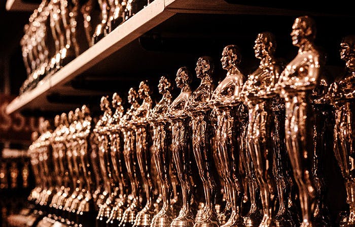 A row of Oscars